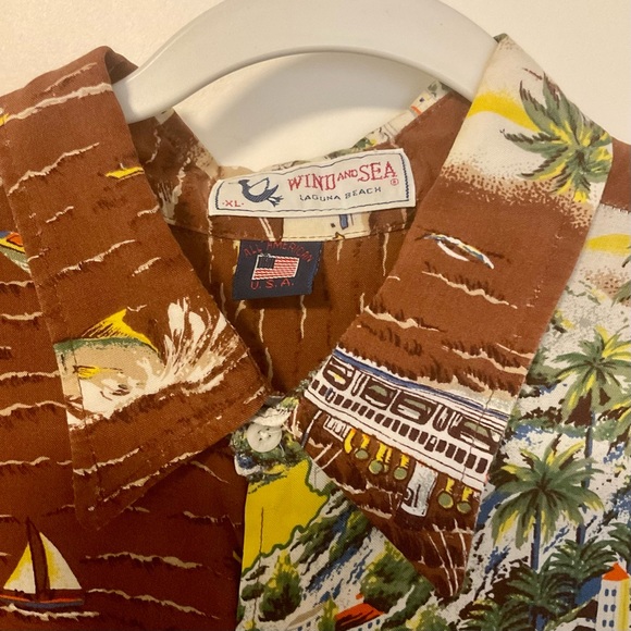Vintage Wind And Sea Laguna Beach Hawaiian Shirt Size XL - Picture 10 of 12